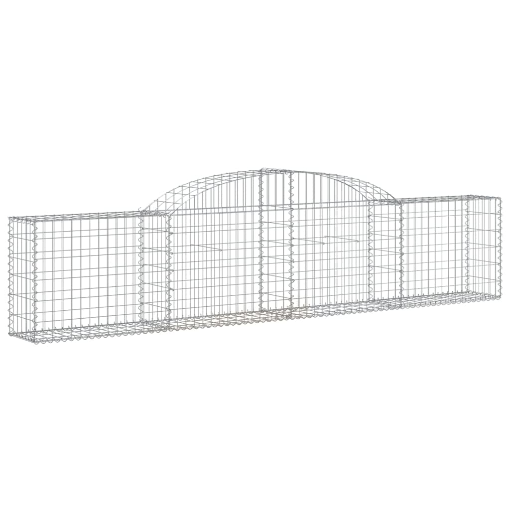 vidaXL Paniers à gabions arqués 30 pcs 300x30x60/80 cm fer galvanisé