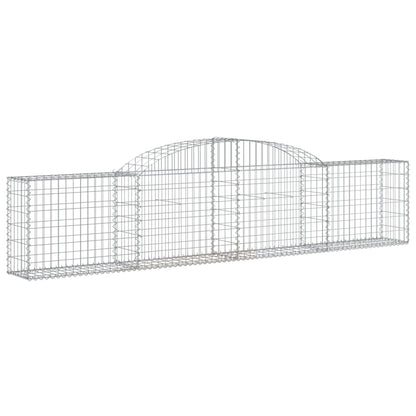 vidaXL Paniers à gabions arqués 30 pcs 300x30x60/80 cm fer galvanisé