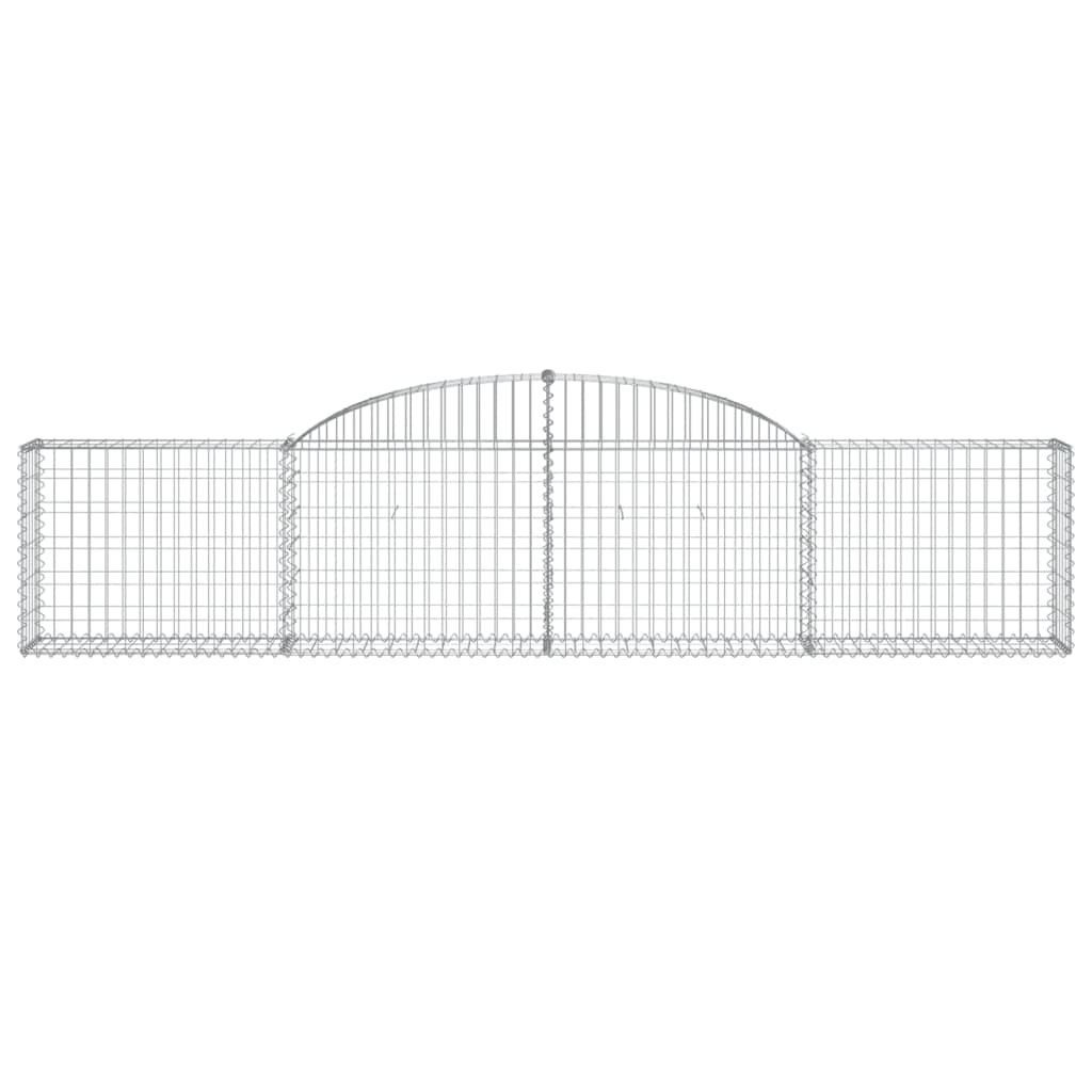 vidaXL Paniers à gabions arqués 30 pcs 300x30x60/80 cm fer galvanisé