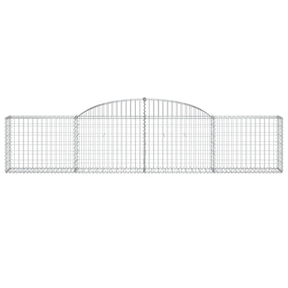 vidaXL Paniers à gabions arqués 30 pcs 300x30x60/80 cm fer galvanisé