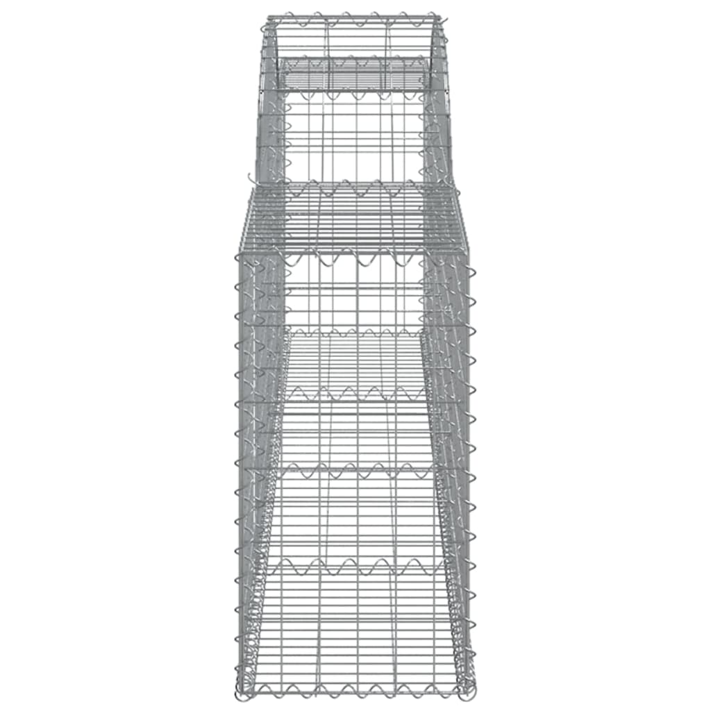 vidaXL Paniers à gabions arqués 30 pcs 300x30x60/80 cm fer galvanisé