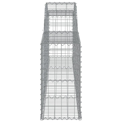 vidaXL Paniers à gabions arqués 30 pcs 300x30x60/80 cm fer galvanisé