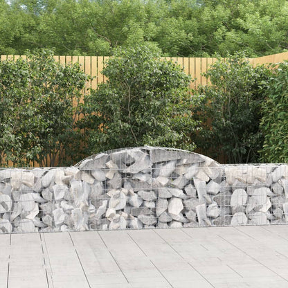 vidaXL Paniers à gabions arqués 30 pcs 300x30x60/80 cm fer galvanisé