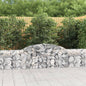 vidaXL Paniers à gabions arqués 30 pcs 300x30x60/80 cm fer galvanisé