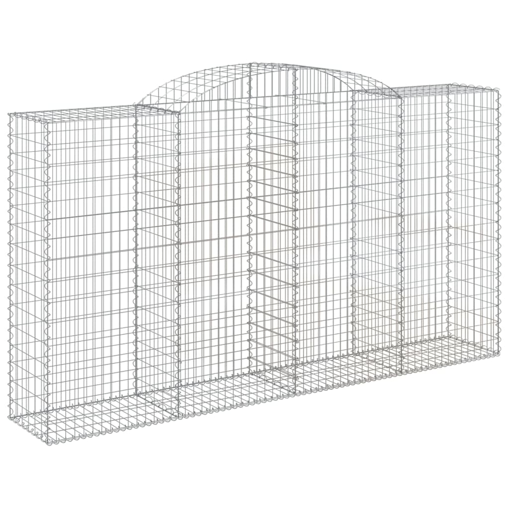 vidaXL Paniers à gabions arqués 15 pcs 300x50x160/180 cm fer galvanisé