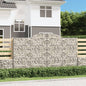 vidaXL Paniers à gabions arqués 15 pcs 300x50x160/180 cm fer galvanisé