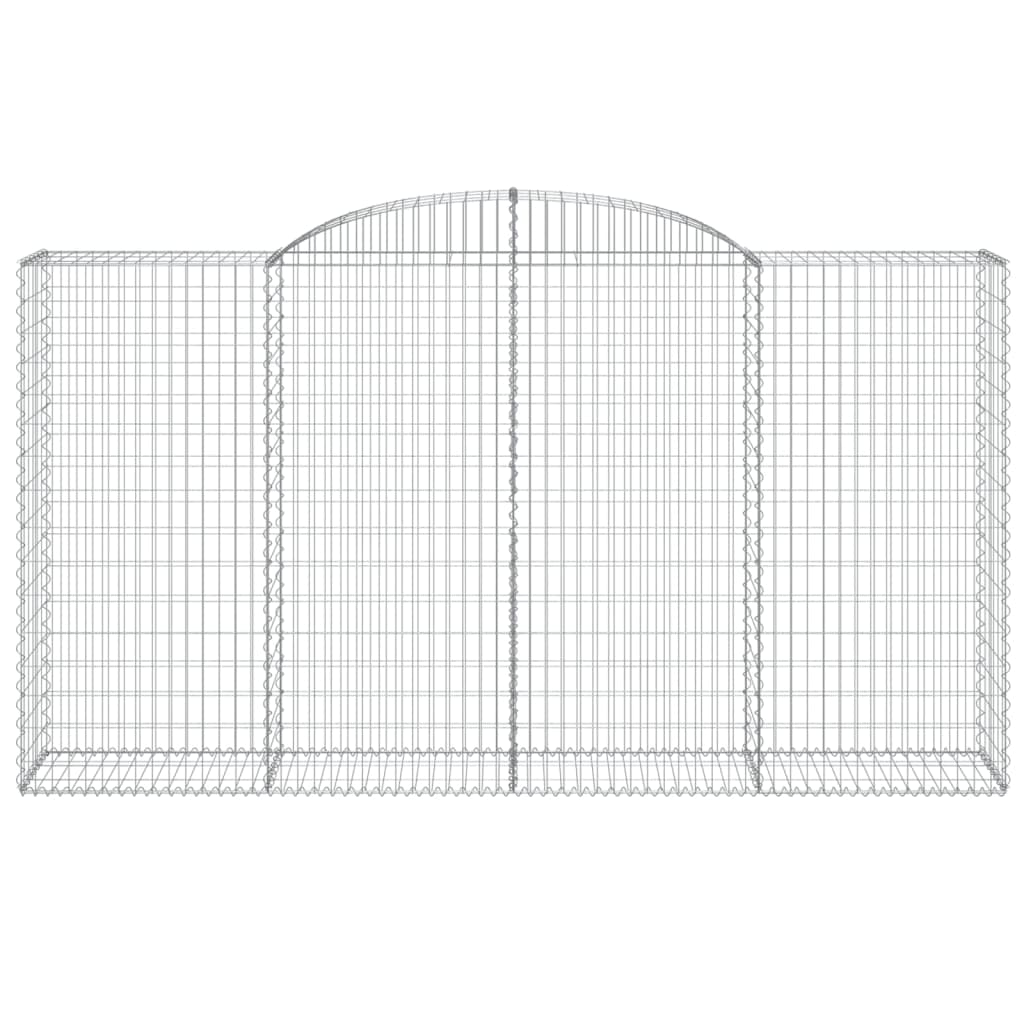 vidaXL Paniers à gabions arqués 17 pcs 300x50x160/180 cm fer galvanisé
