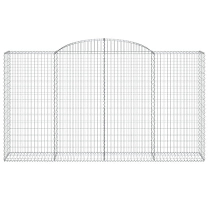vidaXL Paniers à gabions arqués 17 pcs 300x50x160/180 cm fer galvanisé