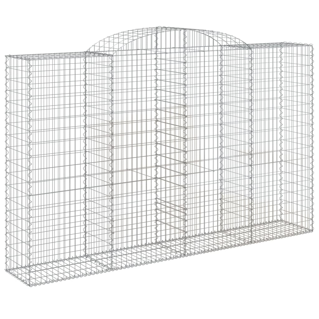 vidaXL Paniers à gabions arqués 10 pcs 300x50x180/200 cm fer galvanisé