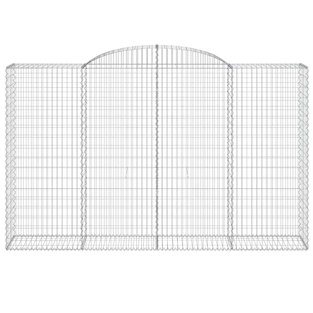 vidaXL Paniers à gabions arqués 10 pcs 300x50x180/200 cm fer galvanisé