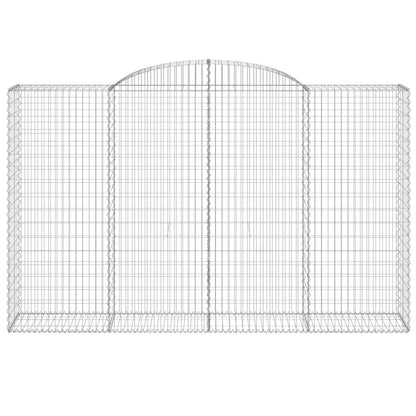 vidaXL Paniers à gabions arqués 10 pcs 300x50x180/200 cm fer galvanisé