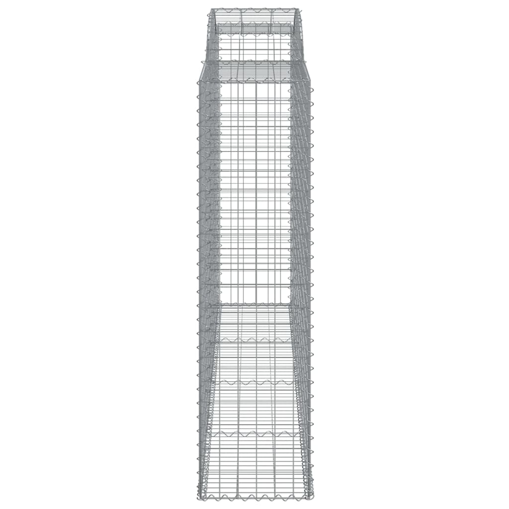 vidaXL Paniers à gabions arqués 10 pcs 300x50x180/200 cm fer galvanisé
