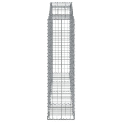 vidaXL Paniers à gabions arqués 10 pcs 300x50x180/200 cm fer galvanisé