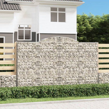 vidaXL Paniers à gabions arqués 12 pcs 300x50x180/200 cm fer galvanisé