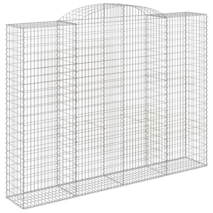 vidaXL Paniers à gabions arqués 8 pcs 300x50x220/240 cm fer galvanisé