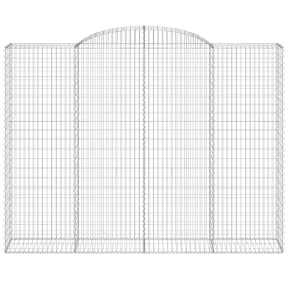 vidaXL Paniers à gabions arqués 8 pcs 300x50x220/240 cm fer galvanisé