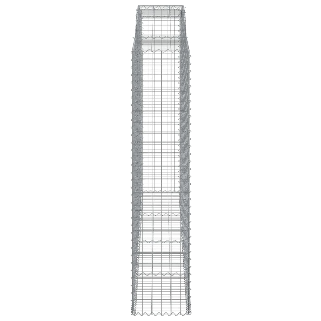 vidaXL Paniers à gabions arqués 8 pcs 300x50x220/240 cm fer galvanisé