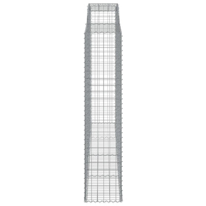 vidaXL Paniers à gabions arqués 8 pcs 300x50x220/240 cm fer galvanisé