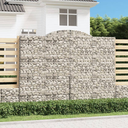 vidaXL Paniers à gabions arqués 8 pcs 300x50x220/240 cm fer galvanisé