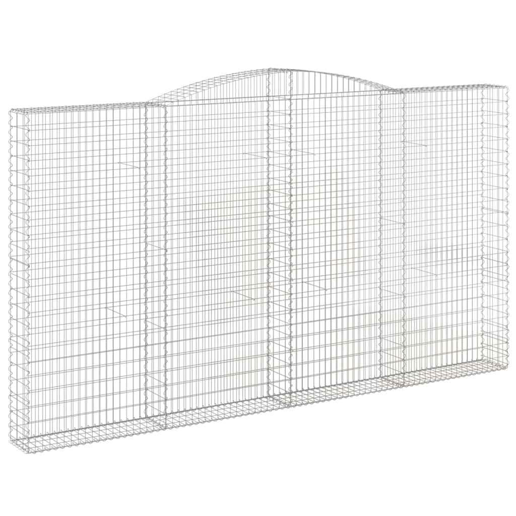 vidaXL Paniers à gabions arqués 15 pcs 400x30x220/240 cm Fer galvanisé