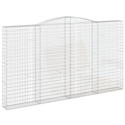 vidaXL Paniers à gabions arqués 15 pcs 400x30x220/240 cm Fer galvanisé