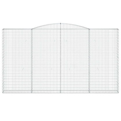 vidaXL Paniers à gabions arqués 15 pcs 400x30x220/240 cm Fer galvanisé