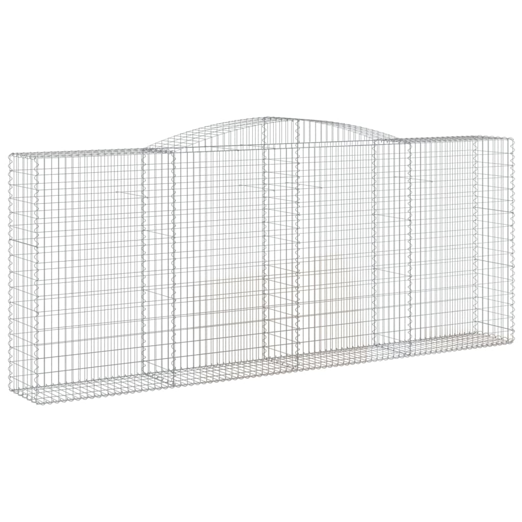 vidaXL Paniers à gabions arqués 25 pcs 400x50x160/180 cm fer galvanisé