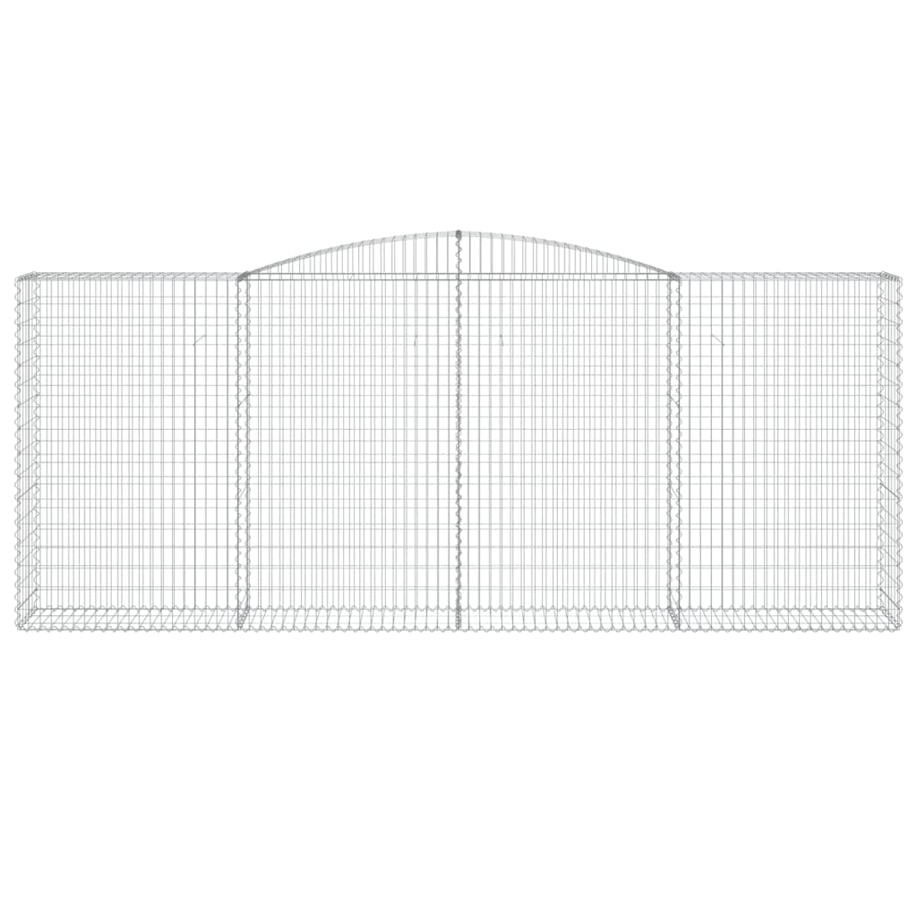 vidaXL Paniers à gabions arqués 25 pcs 400x50x160/180 cm fer galvanisé