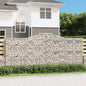vidaXL Paniers à gabions arqués 25 pcs 400x50x160/180 cm fer galvanisé