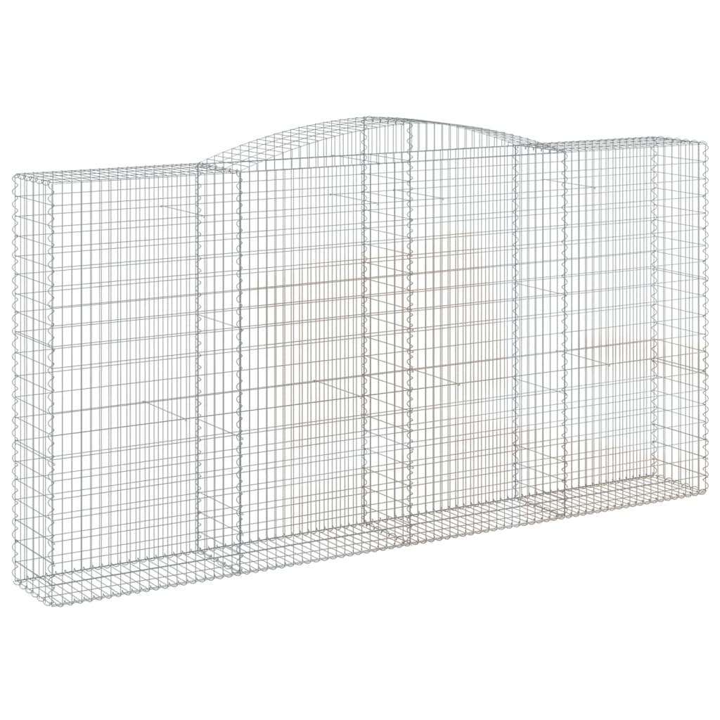 vidaXL Paniers à gabions arqués 10 pcs 400x50x200/220 cm Fer galvanisé