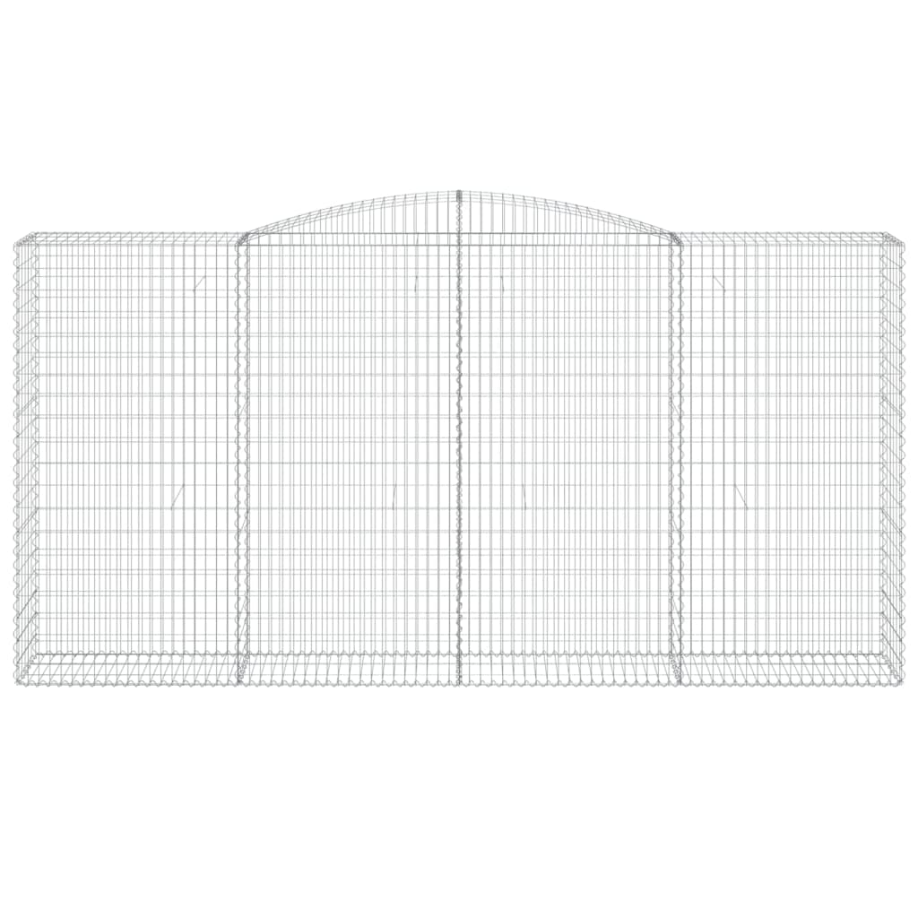 vidaXL Paniers à gabions arqués 10 pcs 400x50x200/220 cm Fer galvanisé
