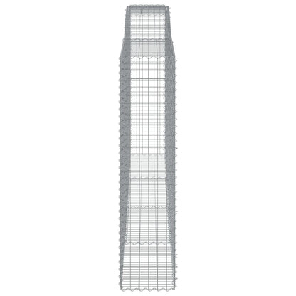 vidaXL Paniers à gabions arqués 10 pcs 400x50x200/220 cm Fer galvanisé