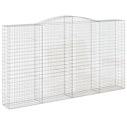 vidaXL Paniers à gabions arqués 15 pcs 400x50x220/240 cm Fer galvanisé