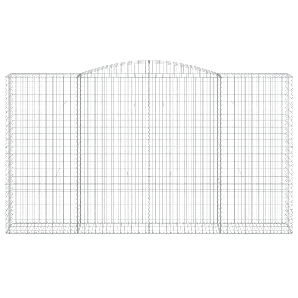 vidaXL Paniers à gabions arqués 15 pcs 400x50x220/240 cm Fer galvanisé