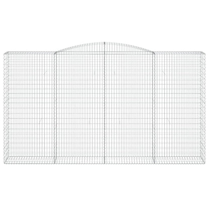 vidaXL Paniers à gabions arqués 15 pcs 400x50x220/240 cm Fer galvanisé