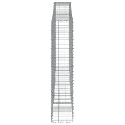 vidaXL Paniers à gabions arqués 15 pcs 400x50x220/240 cm Fer galvanisé