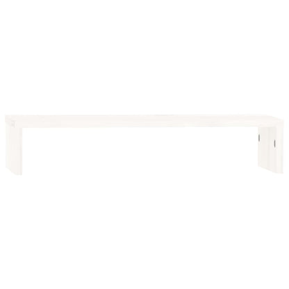 vidaXL Support de moniteur Blanc 50x27x10 cm Bois de pin solide