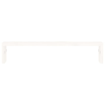 vidaXL Support de moniteur Blanc 50x27x10 cm Bois de pin solide