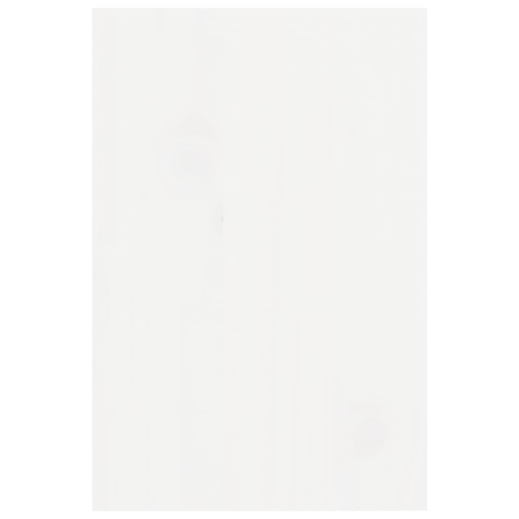 vidaXL Support de moniteur Blanc 81x20x30 cm Bois de pin solide