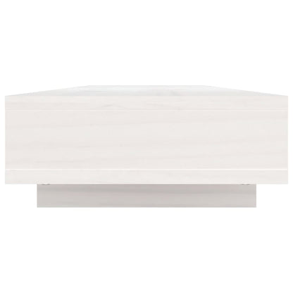 vidaXL Support de moniteur Blanc 100x27x14 cm Bois de pin solide