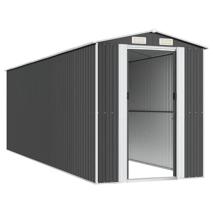 vidaXL Abri de jardin Anthracite 192x606x223 cm Acier galvanisé