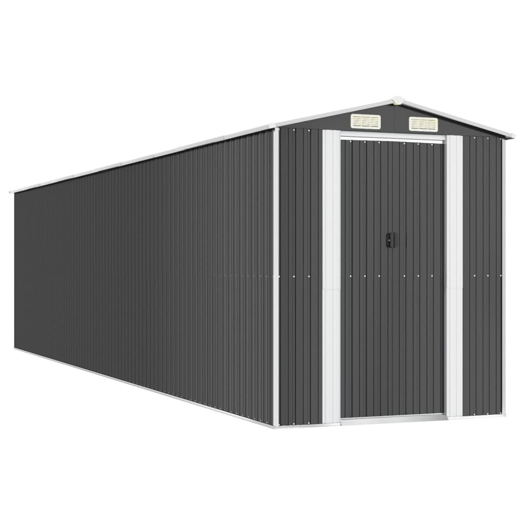 vidaXL Abri de jardin Anthracite 192x855x223 cm Acier galvanisé