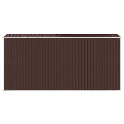 vidaXL Abri de jardin Marron foncé 192x440x223 cm Acier galvanisé