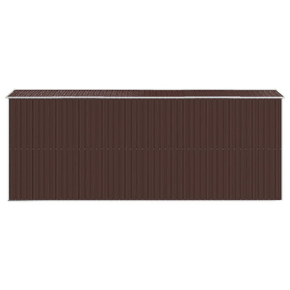 vidaXL Abri de jardin Marron foncé 192x523x223 cm Acier galvanisé