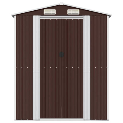 vidaXL Abri de jardin Marron foncé 192x689x223 cm Acier galvanisé