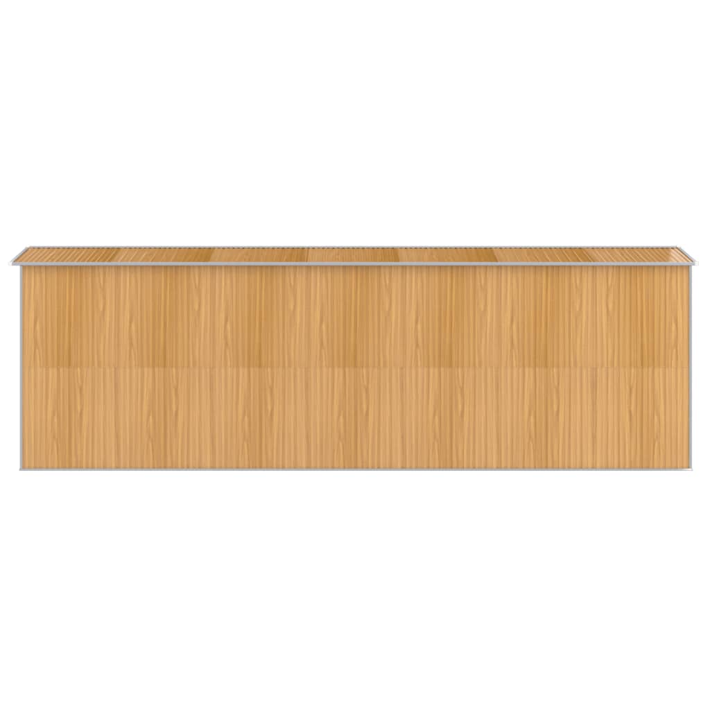 vidaXL Abri de jardin Marron clair 192x606x223 cm Acier galvanisé