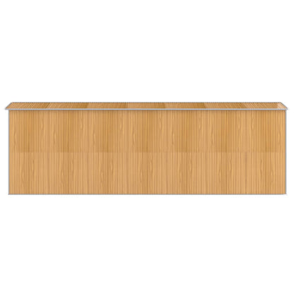 vidaXL Abri de jardin Marron clair 192x606x223 cm Acier galvanisé