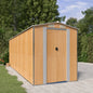 vidaXL Abri de jardin Marron clair 192x606x223 cm Acier galvanisé