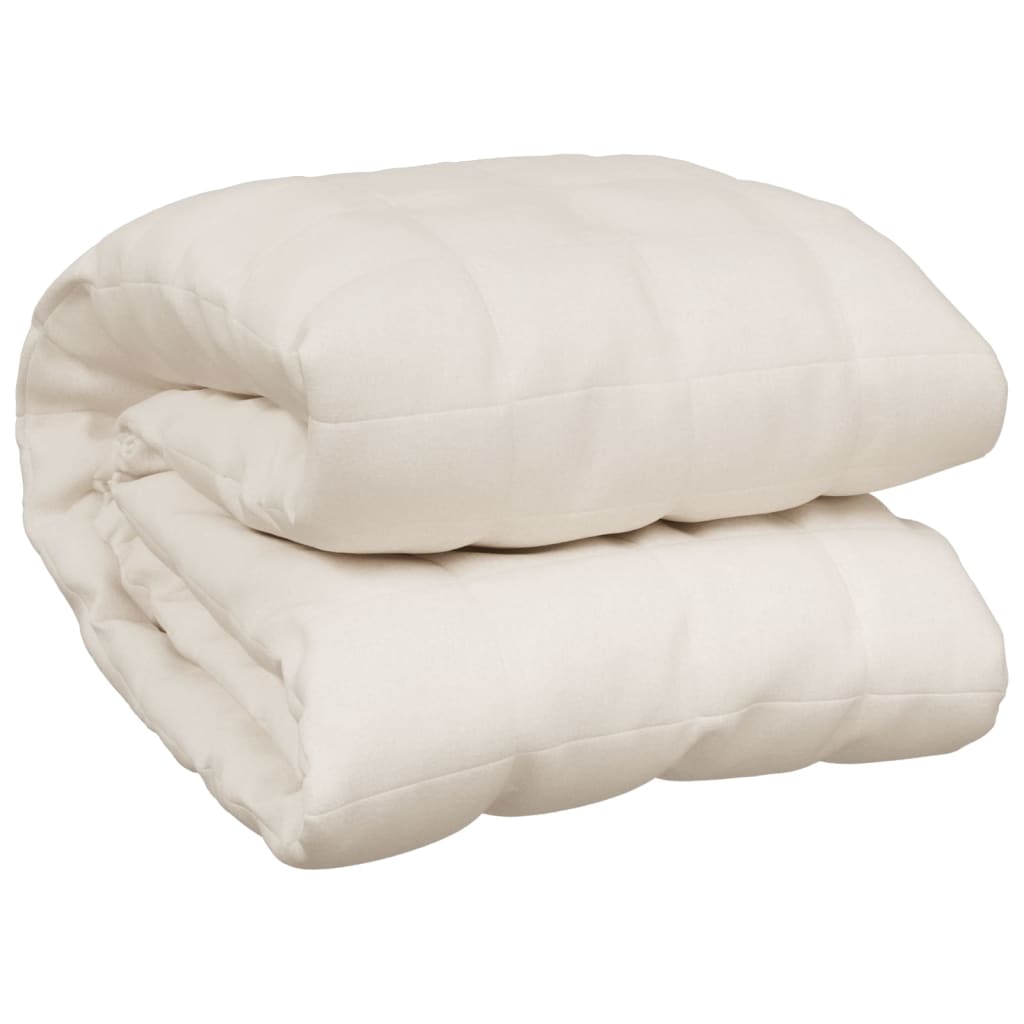 vidaXL Couverture lestée Crème clair 235x290 cm 11 kg Tissu