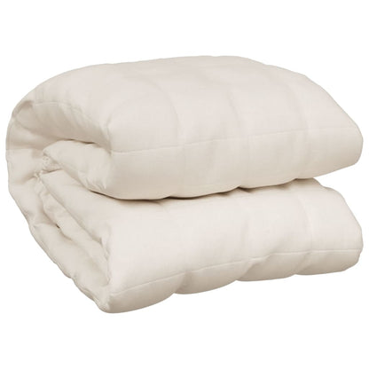 vidaXL Couverture lestée Crème clair 235x290 cm 11 kg Tissu